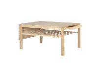 Billede af Haslev Klassik 4C Klapbord m. Skuffe og Hylde 75x110 cm - Hvidolieret Eg