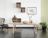 Billede af Haslev Klassik 6C Klapbord m. Skuffe 85x130 cm - Hvidolieret Eg