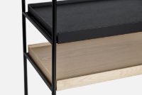 Billede af Woud Tray Shelf High H: 201 cm - White Pigmented Oak & Black Painted Oak
