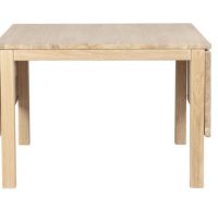 Billede af Haslev Klassik 3C Klapbord m. Skuffe 75x75 cm - Hvidolieret Eg