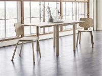 Billede af Haslev Klassik 3E Spisebord m. 2 Klapper 75x75 cm - Hvidolieret Eg