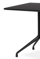 Billede af HAY AAT15 Table 80x80 cm - Black Powder Coated Aluminium/Black Linoleum