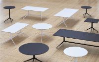 Billede af HAY AAT15 Table 80x80 cm - White Powder Coated Aluminium/White Laminate