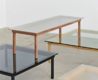 Billede af HAY Kofi Table 60x60 cm - Black Solid Oak / Clear Glass