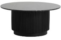 Billede af Nordal Erie Round Side Table Med Marmor Ø:90 cm - Black 