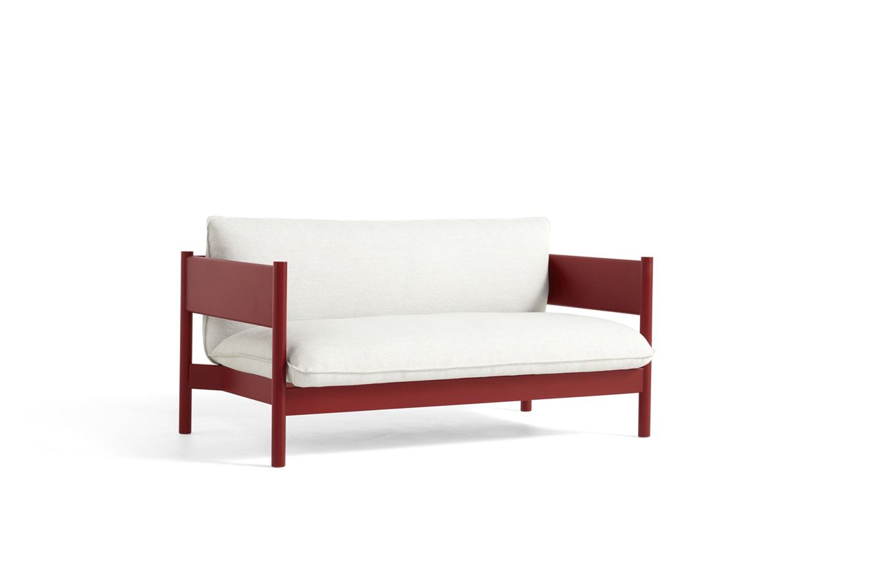 Billede af HAY Arbour Club Sofa B: 150 cm - Mode 009 / Wine Red Water-Based Lacquered Solid Beech