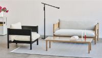 Billede af HAY Arbour Club Sofa B: 150 cm - Nevada NV0500S / Black Water-Based Lacquered Solid Beech