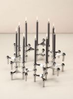 Billede af STOFF Nagel Candles 12 pcs H: 18 cm - Anthracite