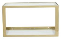 Billede af Nordal NERA Shelf w/glass 36x20x20,5 cm - Golden 