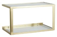 Billede af Nordal NERA Shelf w/glass 36x20x20,5 cm - Golden 