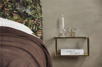 Billede af Nordal NERA Shelf w/glass 36x20x20,5 cm - Golden 