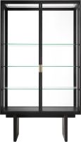Billede af GUBI Private Vitrine H: 191 cm - Brown/Black Stained Oak/Transparent Glass