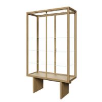 Billede af GUBI Private Vitrine H: 191 cm - Light Stained Oak/Transparent Glass