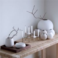 Billede af STOFF Nagel Candles 12 pcs H: 18 cm - White 