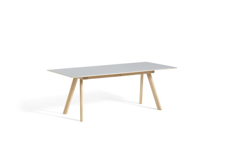Billede af HAY CPH 30 Extendable Table 160/310x80x74 cm - Lacquered Solid Oak/Grey Linoleum