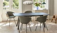 Billede af HAY CPH 30 Extendable Table 200/400x90x74 cm - Lacquered Solid Oak/Black Linoleum 