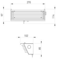 Billede af DCW Editions Biny Box 2 Væglampe LED m. Afbryder B: 27 cm - Sort/Sort