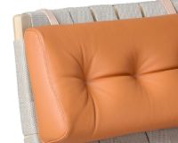 Billede af Bruno Mathsson Mi 477 Pernilla 2 Hvilestol m. Arm og Nakkepude SH: 26 cm - Lakeret Bøg / Natur Linnegjord 