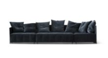 Billede af Bent Hansen Pado 1 4 pers. Sofa L: 322 cm - Cassia Graphite / Sort Stel