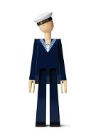 Billede af Kay Bojesen Marine H: 20,5 cm - Mørkblå/Malet bøg
