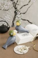 Billede af Kay Bojesen Sangfugl H: 15,5 cm - Aqua / Malet bøg