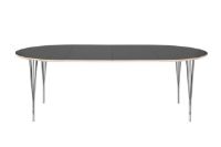 Billede af Haslev Symphony 92 Spisebord Ø: 120 cm - Grafit Laminat / Chrome