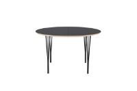 Billede af Haslev Symphony 92 Spisebord Ø: 120 cm - Grafit Laminat / Sort