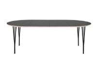 Billede af Haslev Symphony 92 Spisebord Ø: 120 cm - Grafit Laminat / Sort