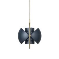 Billede af GUBI Multi-Lite Pendel Large Ø:36 cm Brass base - Midnight Blue skærm