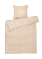 Billede af Juna Monochrome Lines Sengetøj 140x220 cm - Okker/Hvid 