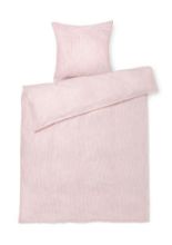 Billede af Juna Monochrome Lines Sengetøj 140x220 cm - Rosa/Hvid 