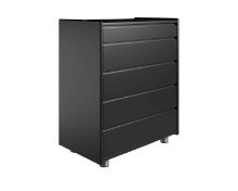 Vis detaljer for Kaagaard 558047 Kommode med Metalben 80x47x85 cm - Sortmalet Billede af Kaagaard 558047 Kommode med Metalben 80x47x85 cm - Sortmalet