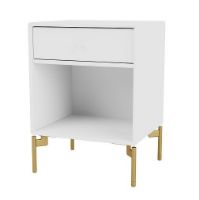 Billede af Montana Selection Dream Sengebord med ben 35,4x35,4x30 cm - 101 New White / Brass