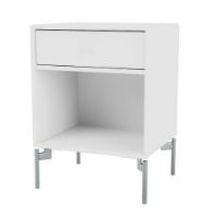 Billede af Montana Selection Dream Sengebord med ben 35,4x35,4x30 cm - 101 New White / Chrome
