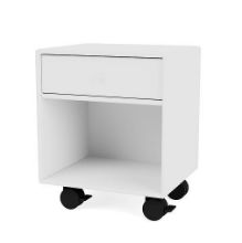 Billede af Montana Selection Dream Sengebord på hjul 35,4x35,4x30 cm - 101 New White / Black
