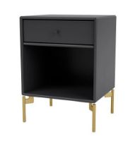 Billede af Montana Selection Dream Sengebord med ben 35,4x35,4x30 cm - 04 Anthracite / Brass