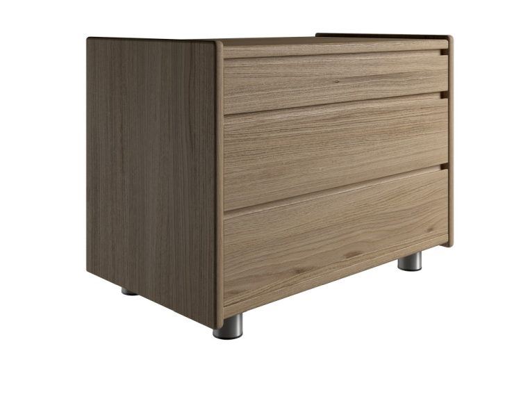 Billede af Kaagaard 338047 Kommode med Metalben 80x51x47cm - Oliebehandlet Eg