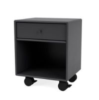 Billede af Montana Selection Dream Sengebord på hjul 35,4x35,4x30 cm - 04 Anthracite / Black