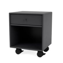 Billede af Montana Selection Dream Sengebord på hjul 35,4x35,4x30 cm - 04 Anthracite / Black