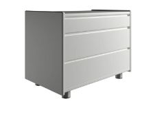 Vis detaljer for Kaagaard 338047 Kommode med Metalben 80x51x47cm - Hvidmalet Billede af Kaagaard 338047 Kommode med Metalben 80x51x47cm - Hvidmalet