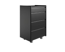 Vis detaljer for Kaagaard 445037 Kommode med Metalben 50x68x37cm - Sortmalet Billede af Kaagaard 445037 Kommode med Metalben 50x68x37cm - Sortmalet