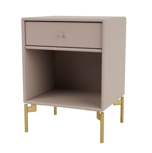 Billede af Montana Selection Dream Sengebord med ben 35,4x35,4x30 cm - 137 Mushroom / Brass