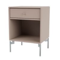 Billede af Montana Selection Dream Sengebord med ben 35,4x35,4x30 cm - 137 Mushroom / Chrome