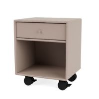 Billede af Montana Selection Dream Sengebord på hjul 35,4x35,4x30 cm - 137 Mushroom / Black