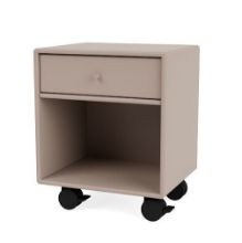 Billede af Montana Selection Dream Sengebord på hjul 35,4x35,4x30 cm - 137 Mushroom / Black