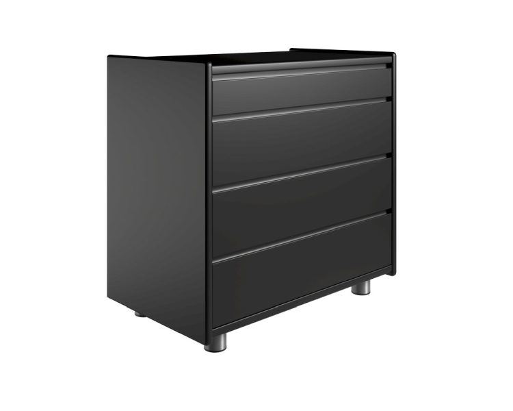 Billede af Kaagaard 448047 Kommode med Metalben 68x80x47cm - Sortmalet