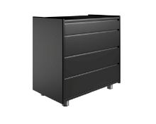 Vis detaljer for Kaagaard 448047 Kommode med Metalben 68x80x47cm - Sortmalet Billede af Kaagaard 448047 Kommode med Metalben 68x80x47cm - Sortmalet