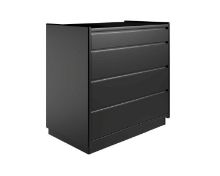 Vis detaljer for Kaagaard 448047 Kommode med Sokkel 68x80x47cm - Sortmalet Billede af Kaagaard 448047 Kommode med Sokkel 68x80x47cm - Sortmalet