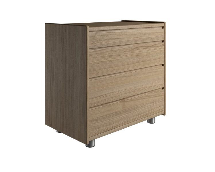 Billede af Kaagaard 448047 Kommode med Metalben 68x80x47cm - Oliebehandlet Eg