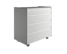 Vis detaljer for Kaagaard 448047 Kommode med Metalben 68x80x47cm - Hvidmalet Billede af Kaagaard 448047 Kommode med Metalben 68x80x47cm - Hvidmalet